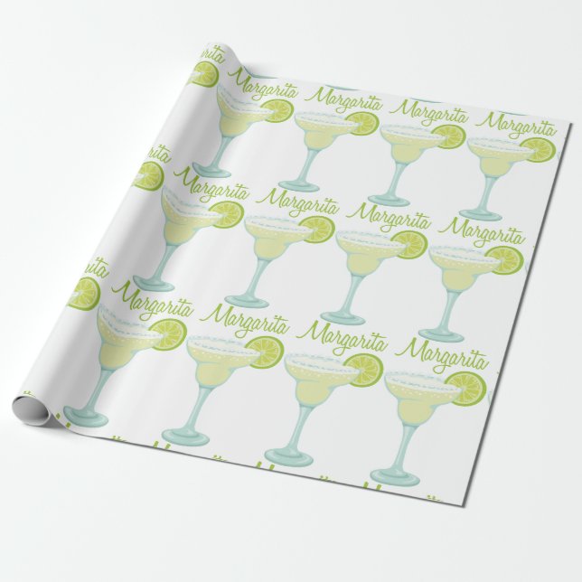 Papel De Regalo bebida Margarita (Desenrollado)