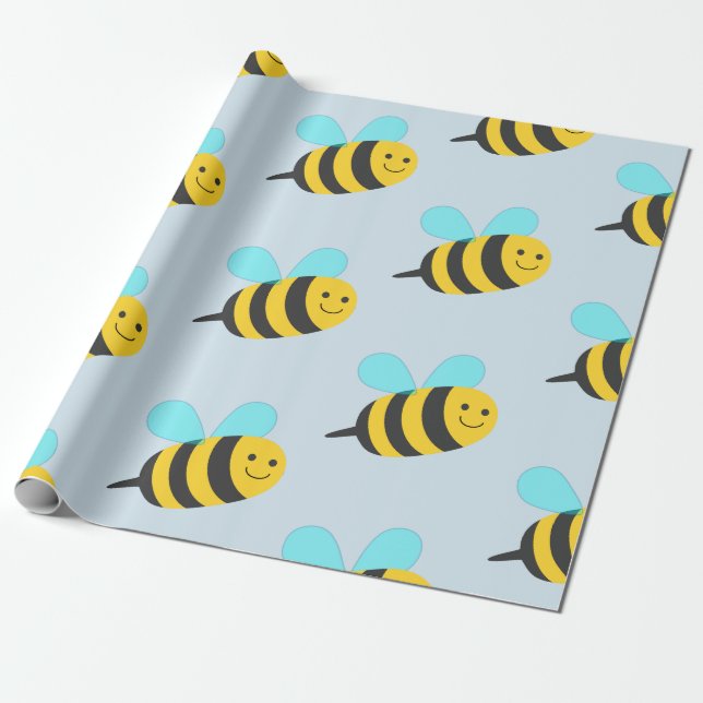 Papel De Regalo Bee (Desenrollado)