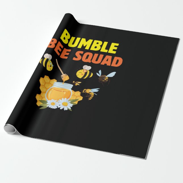 Papel De Regalo Beekeeper Art Bumble Bee Squad 2 (Desenrollado)