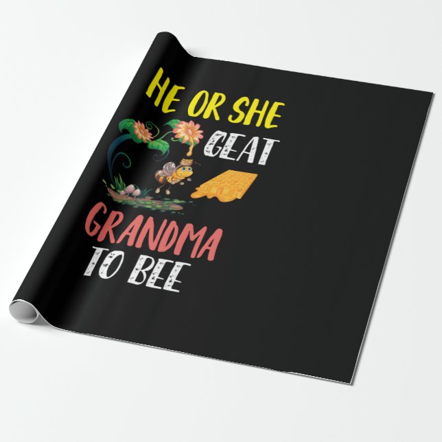 Papel De Regalo Beekeeper Art Great Grandma To Bee 2 (Desenrollado)