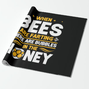 Papel De Regalo Beekeeper Gift Cuando las abejas están despidien