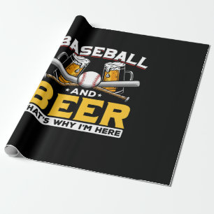 Papel De Regalo Beer Drinker Beer Humor de cerveza de béisbol Cump