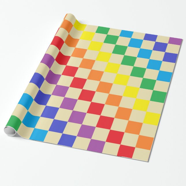 Papel De Regalo Beige arcoiris bajo control (Desenrollado)