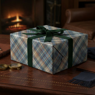 Papel De Regalo Beige azul Verde azulado tradicional Tan Taupe Bro