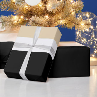 Papel De Regalo Beige Black Abstract Stripe
