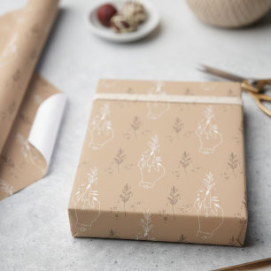 Papel De Regalo Beige bohemiano místico