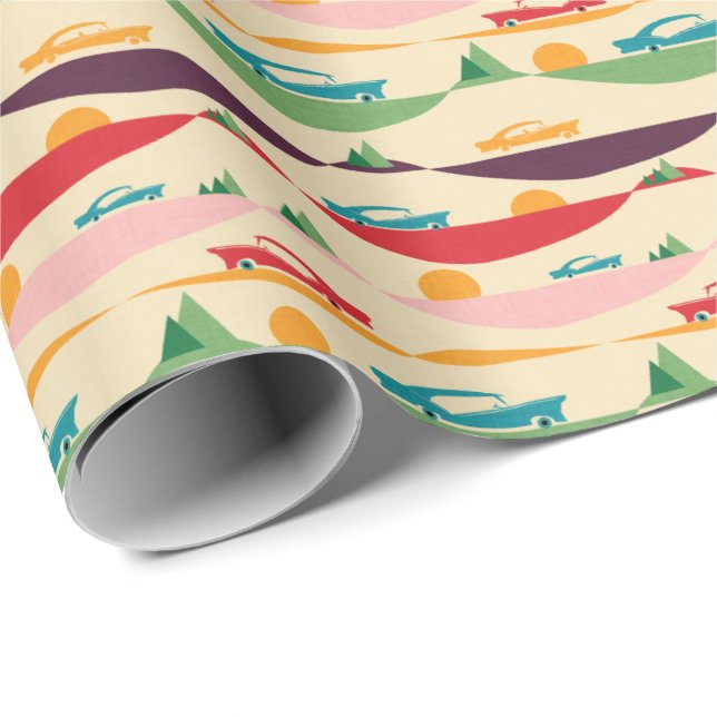 Papel De Regalo beige retro (Esquina del rollo)