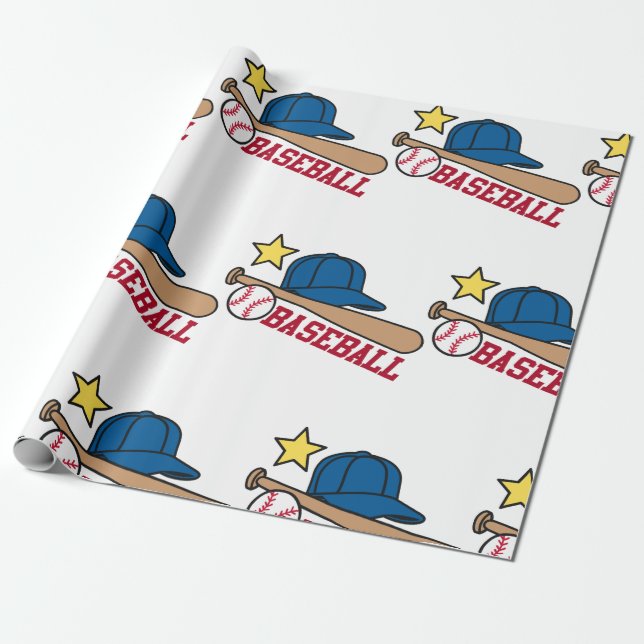 Papel De Regalo Béisbol (Desenrollado)