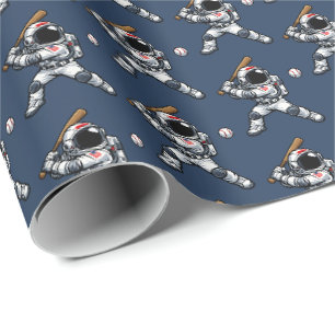 Papel De Regalo Béisbol Astronauta