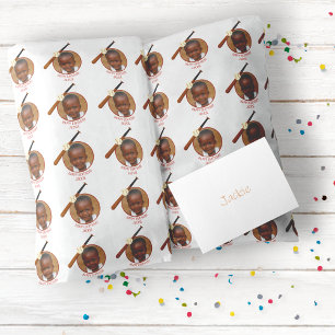 Papel De Regalo Béisbol de niños Feliz cumpleaños nombre y foto