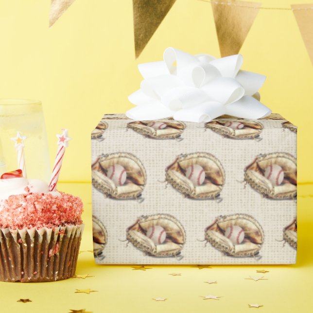 Papel De Regalo Béisbol En El Cumpleaños De Glove (Fiesta de cumpleaños )