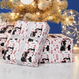 Papel De Regalo Béisbol para Navidades con Santa Claus