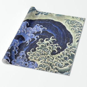 Papel De Regalo Bella Artes de cosecha japonesa de onda femenina d