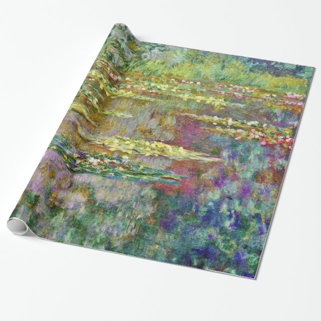 Papel De Regalo Bella Artes de Water Lily Pond Claude Monet (Desenrollado)