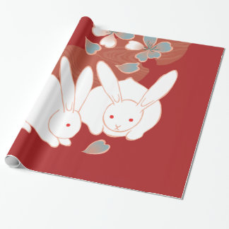 Papel De Regalo Bella Artes japonés de kimono curado de conejos