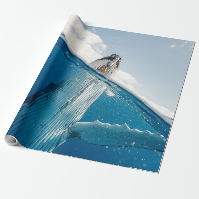 Papel De Regalo Bella ballena enorme (Desenrollado)