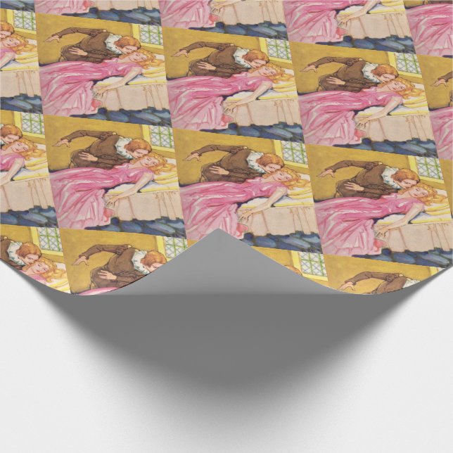 Papel De Regalo Bella durmiente que se besa de príncipe el (Esquina)