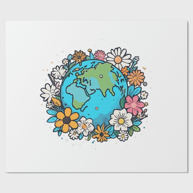 Papel De Regalo Belleza de la Tierra (Superficie plana)