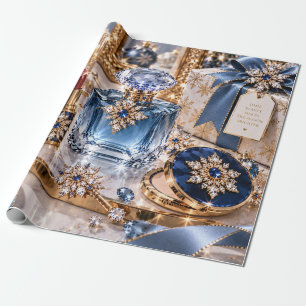 Papel De Regalo Belleza de Navidad de Lujo Zafiro