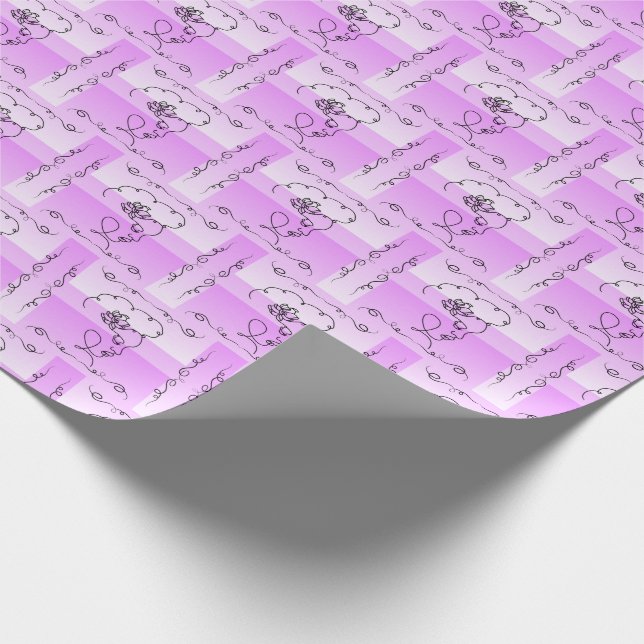 Papel De Regalo Belleza flotante: enrollado de regalo de línea de  (Esquina)