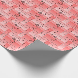 Papel De Regalo Belleza flotante: Rollo de ajuste de la línea de c
