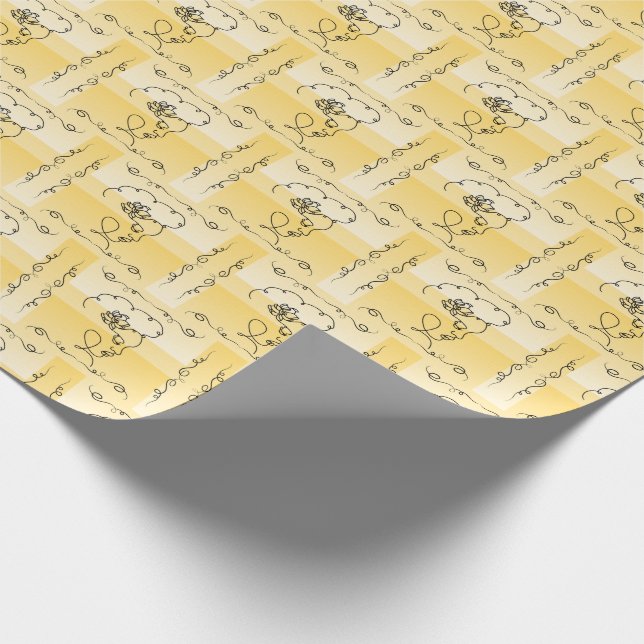 Papel De Regalo Belleza flotante: Rollo de enrollamiento de regalo (Esquina)