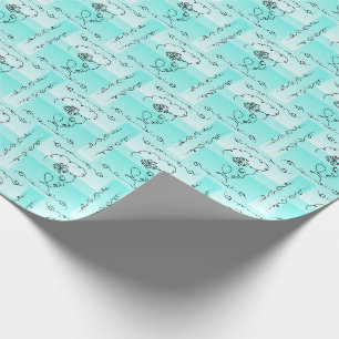 Papel De Regalo Belleza flotante: Rollo de regalo de arte de la lí
