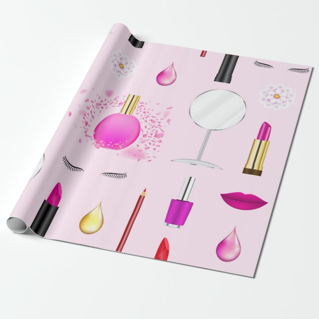 Papel De Regalo Belleza y maquillaje (Desenrollado)