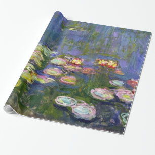 Papel De Regalo Bello Artes de los lirios de agua de Monet (1916)