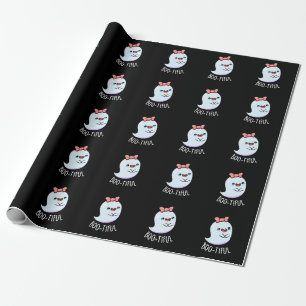 Papel De Regalo Bello Chiste Femenino Pun de Fantasma de Halloween