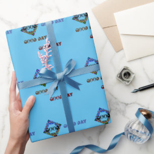 Papel De Regalo Bello DÍA BUENO AZUL MARRÓN MANDALA Wraping 