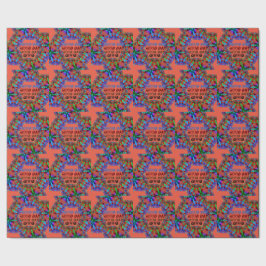 Papel De Regalo Bello DÍA BUENO NARANJA VERDE MARRÓN MANDALA