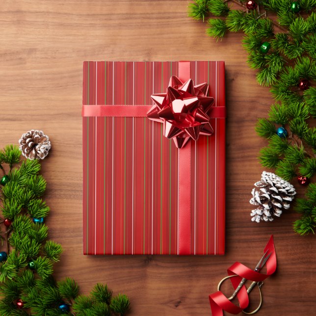 PAPEL DE REGALO BELLO NAVIDAD ROJO BLANCO VERDE (Regalo de vacaciones)