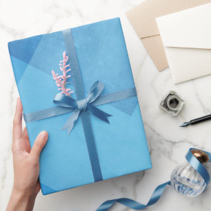 Papel De Regalo Bellos tonos azules con fondo estampado