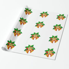Papel De Regalo Bells y Holly Wrapee Paper