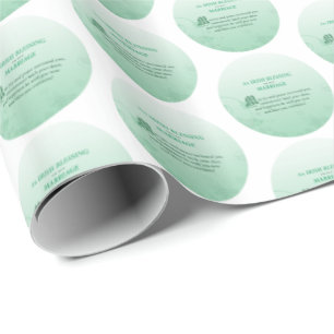Papel De Regalo Bendición a Boda irlandés