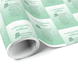 Papel De Regalo Bendición de Felicitación de Boda Irlandesa
