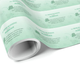 Papel De Regalo Bendición de Felicitación de Boda Irlandesa