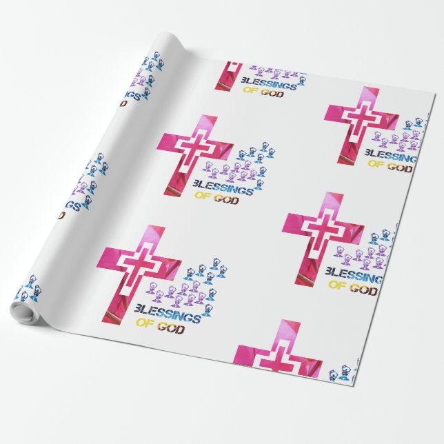 Papel De Regalo bendiciones de Dios (Desenrollado)