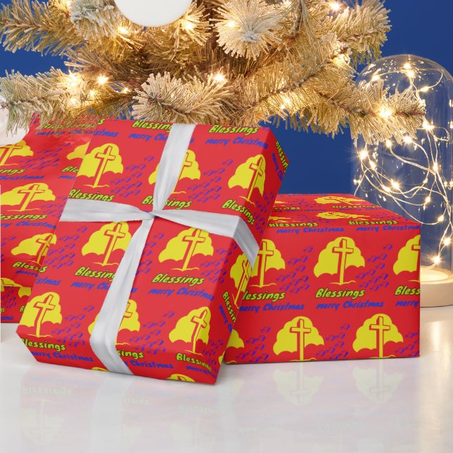 Papel De Regalo Bendiciones rojas (Vacaciones)
