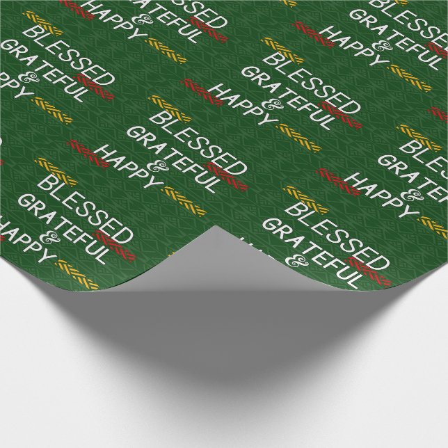 Papel De Regalo Bendita fiesta temática tribal agradecida y feliz (Esquina)