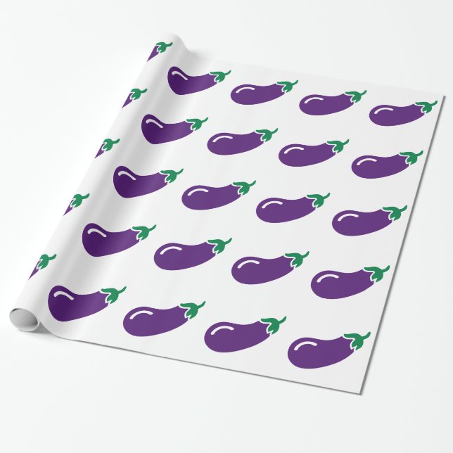 Papel De Regalo Berenjena de la berenjena (Desenrollado)