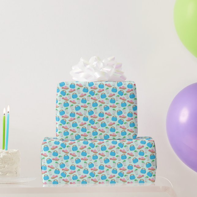 Papel De Regalo Bermudas Bag Sandalias Mint Julep Preppy (Regalos de fiesta)