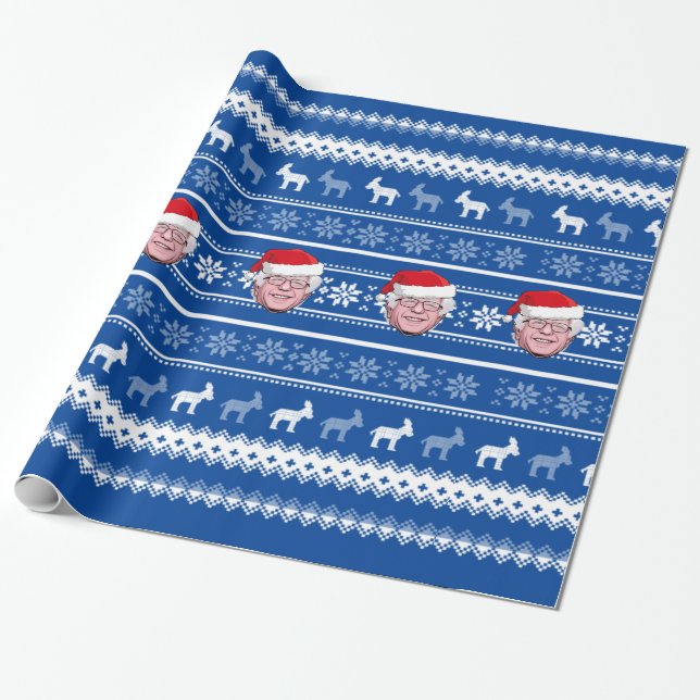 Papel De Regalo BERNIE SANDERS Hannukah (Desenrollado)