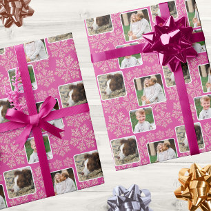 Papel De Regalo Berry Bling de Snowflake 3 Navidades de Collage de