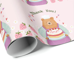 Papel De Regalo Berry Lovely First Birday