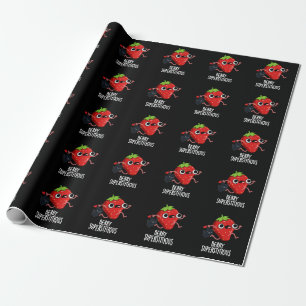 Papel De Regalo Berry Superstitious Funny Fruit Pun Dark BG