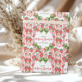 Papel De Regalo Berry Sweet 6th Birthday Strawberry Party 
