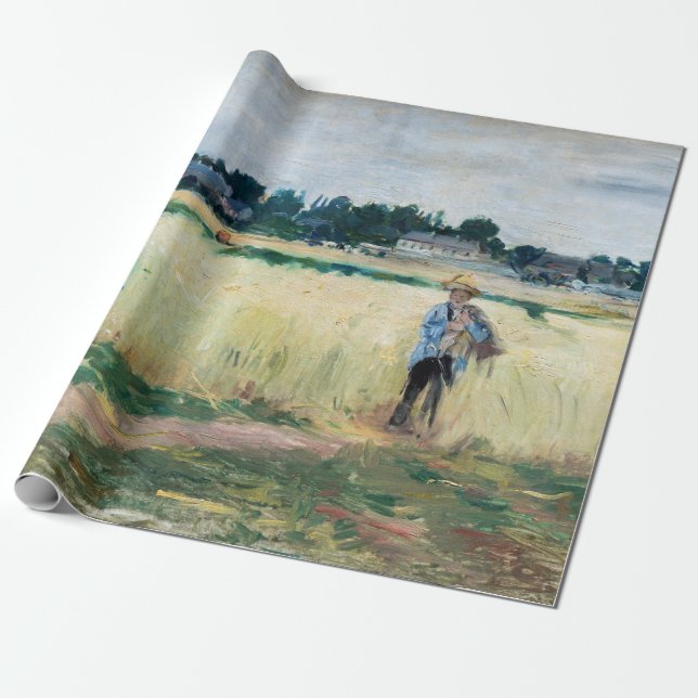Papel De Regalo Berthe Morisot - En el Wheatfield en Gennevillier (Desenrollado)