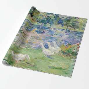 Papel De Regalo Berthe Morisot - Muchacha en un bote con gansos